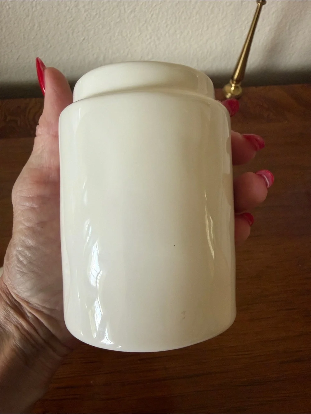 Rae Dunn White Ceramic Brush Holder NEW